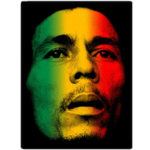 Bob Marley fleece Blanket face