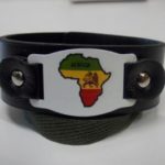 Rasta Leather Bracelet  - Snap - Africa