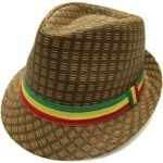 Fedora Hat - Rasta Brown