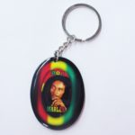 key chain bob marley face