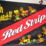 beach towel red stripe reach beach