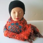 Scarf ECR Flw Org Blu