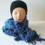 Scarf ecr Flw blue