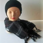Scarf - black plad