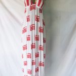 Woman Dress Long White&Red
