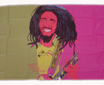 Bob Marley Flag - pink and green