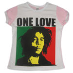 Bob Marley women Tee - One Love - pink