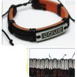 Bracelet leather - love 1