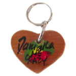 key chain wood heart