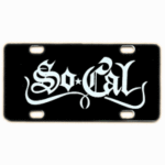 license plate mini ecr black so cal