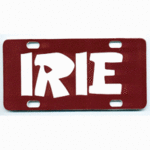 license plate mini ecr irie burgundy
