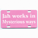 license plate mini ecr jah works - pink