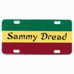 license plate mini ecr rasta sammy dread