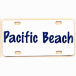 license plate mini ecr white pacific beach