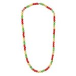 Necklace bolt bead green yellow red