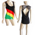 Rasta woman top vest  -  ecr 4388