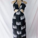 Woman Dress Halter Black&White Short