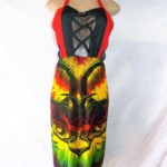 Woman Dress Rasta Halter Transparent