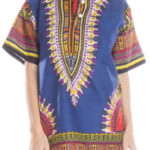 Woman Dashiki Top - Navy