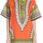 Woman Dashiki top - Orange