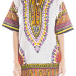 Woman Dashiki Top - White